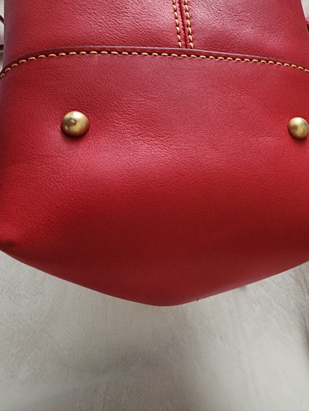 Dooney & Bourke Red Florentine Leather Satchel 38 - Picture 8 of 10